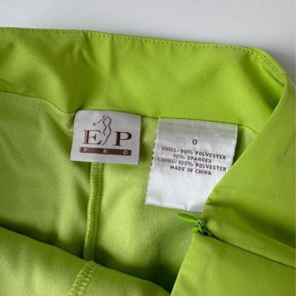 VINTAGE Groovy 70's Style Neon Lime Green Gogo Golf Mini Skort Skirt Short Small - Picture 4 of 9